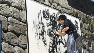 絵画、アクリル画、F10号、戦国、江戸時代の長野県上田城、復元画、佐原聖春 絵画、アクリル画、F10号、戦国、江戸時代の長野県上田城、復元